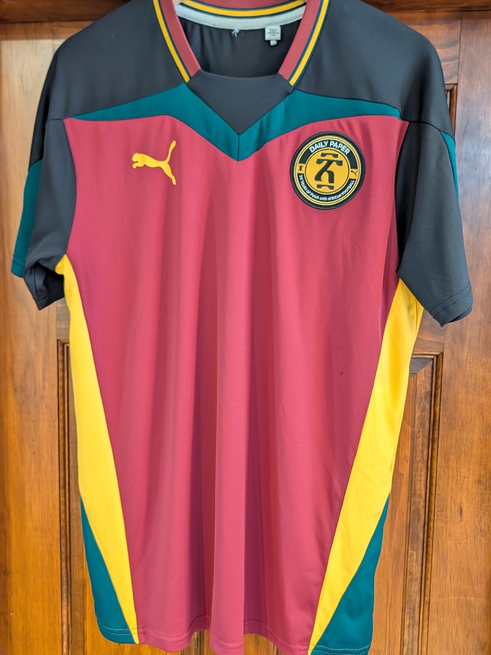 Puma Burgundy, Yellow & Teal Athletic Jersey